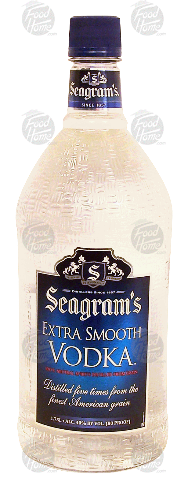 Seagram's Extra Smooth vodka, distilled 5 times, 40% alc. by vol. Full-Size Picture